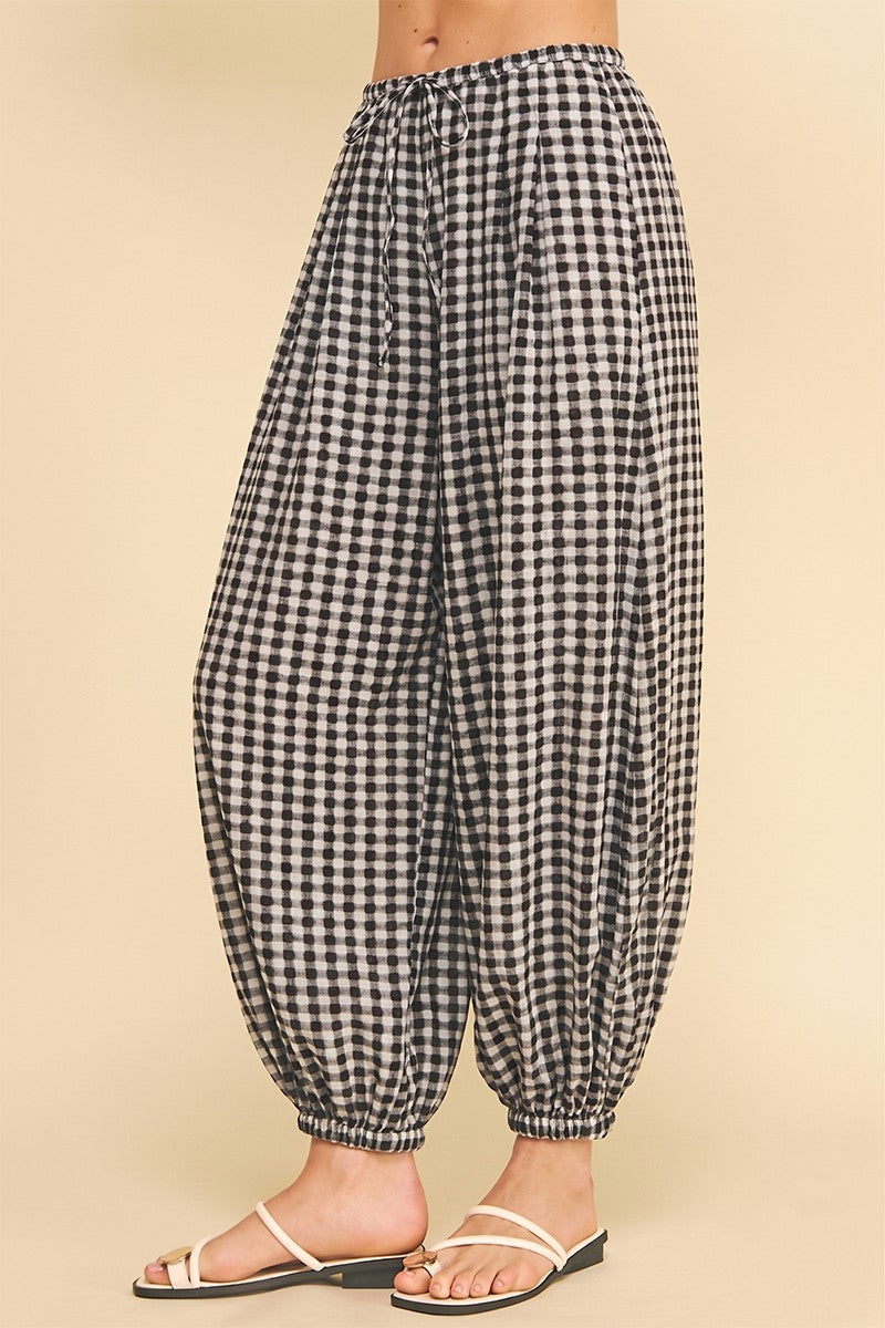 Dot Print Harem Pants