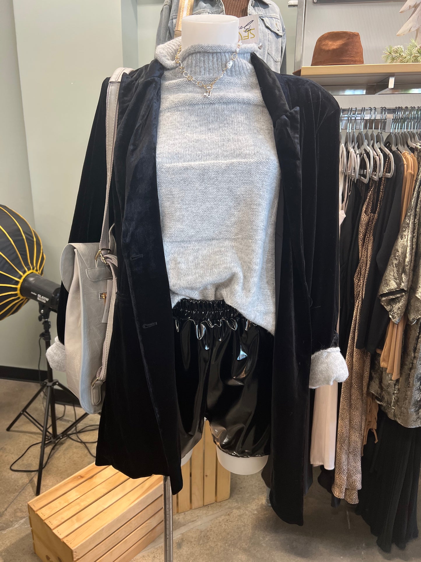 Black Velvet Blazer