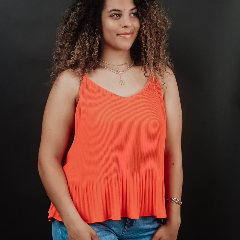 Plisse Pleated Cami