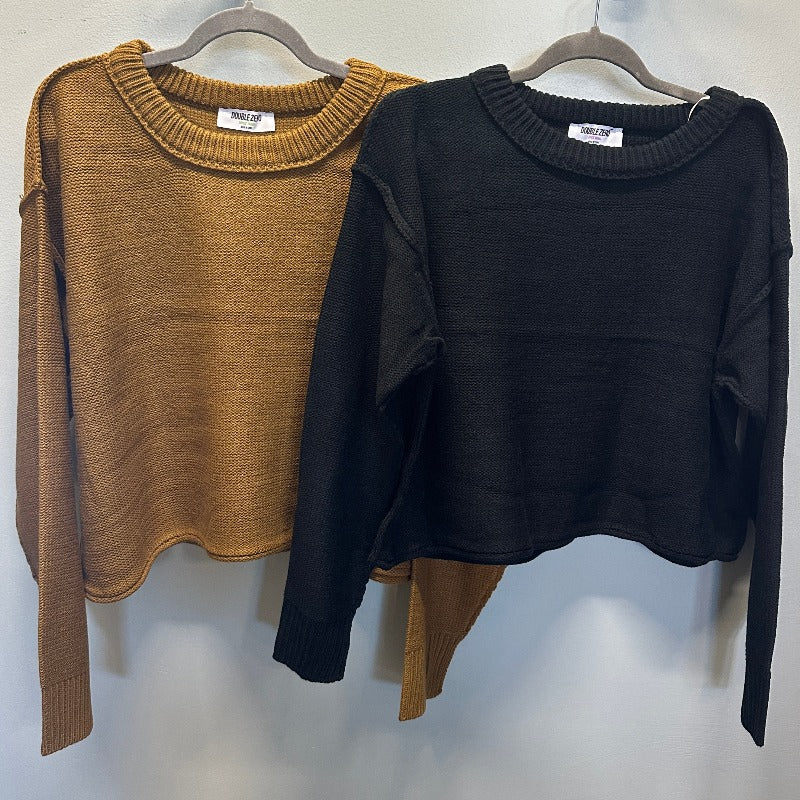 Classic Knit Cropped Sweater