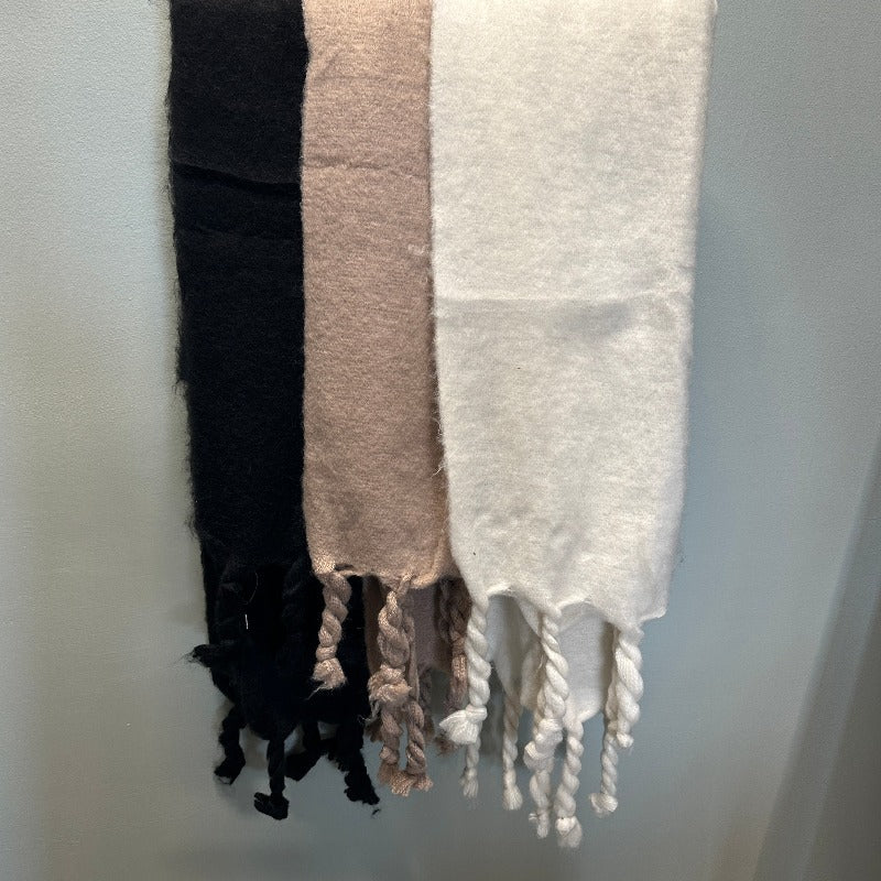 Solid Fringe Scarf