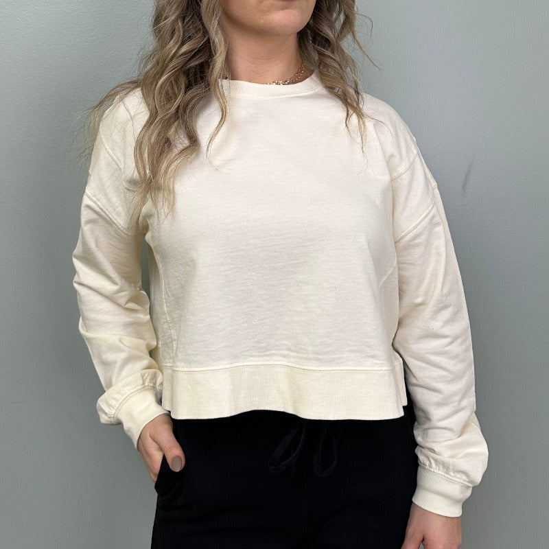Long Sleeve Cropped Sweatshirt