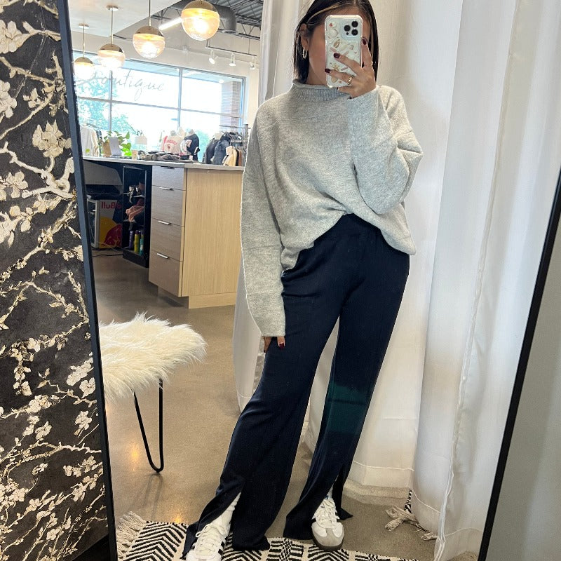 Mixed Patterned Oversized Sweater
