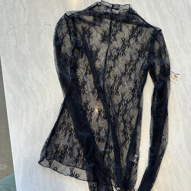 Mesh Lace Long Sleeve Top