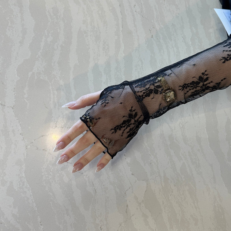 Mesh Lace Long Sleeve Top
