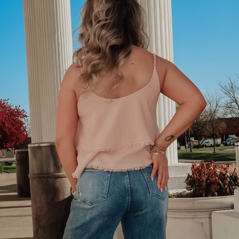 Linen Raw Edge Cami