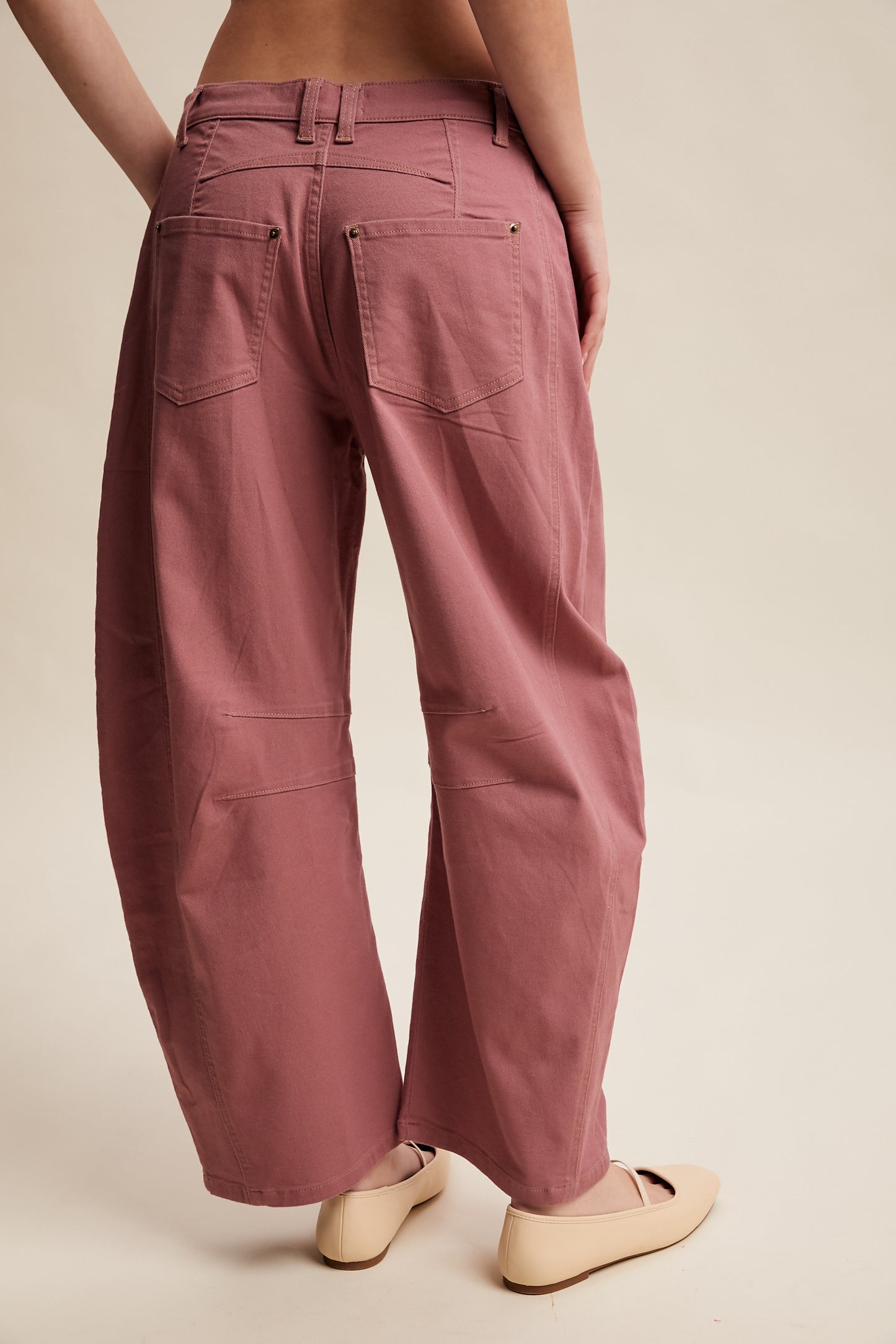 Berry Utility Barrel Jeans