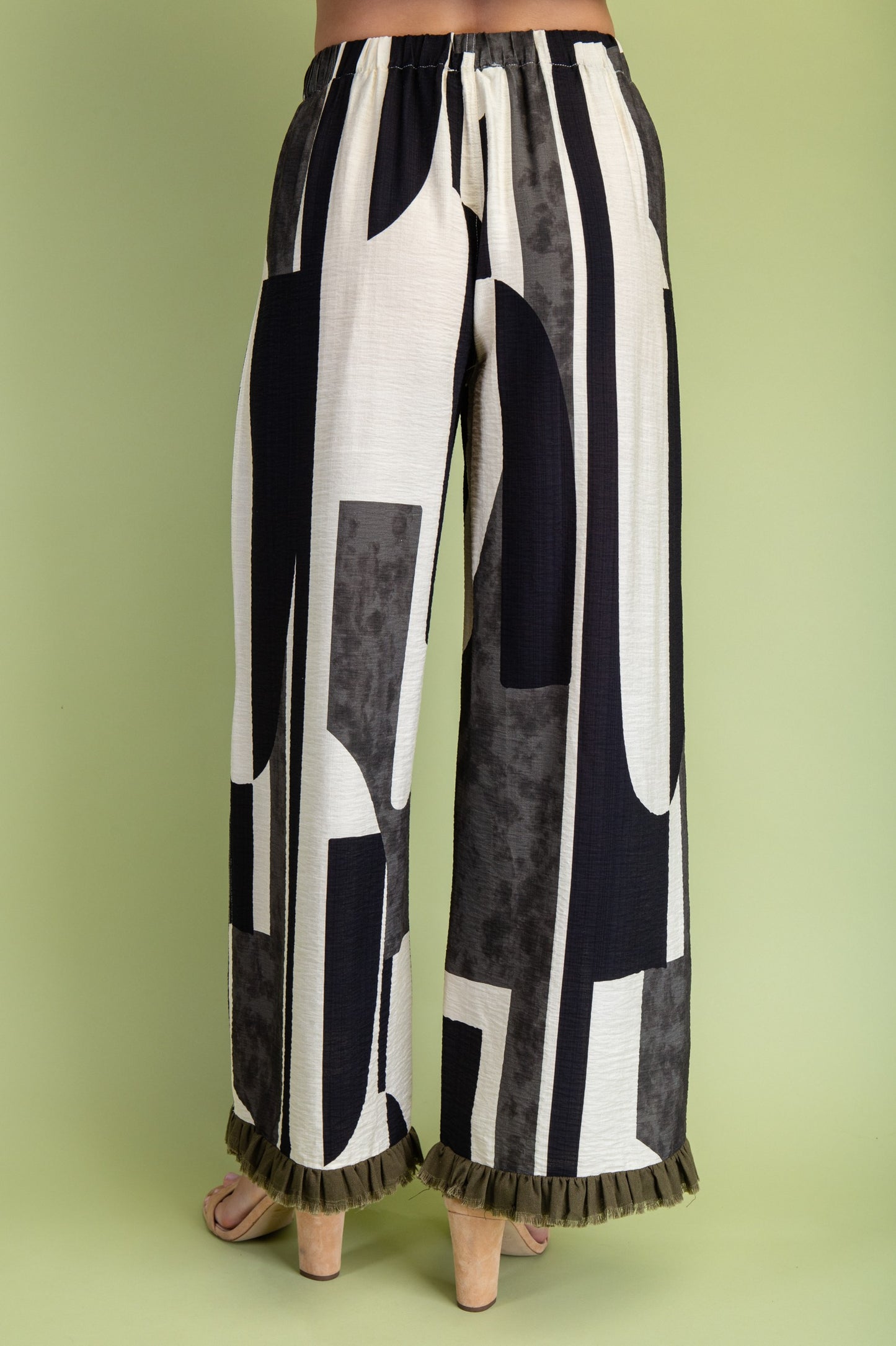 Abstract Print Pants