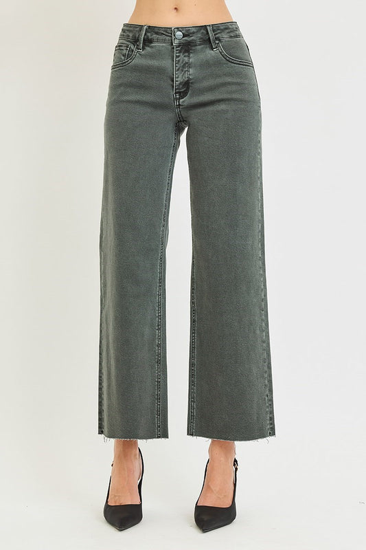 RISEN Forrest Shadow Mid Rise Tummy Control Jeans