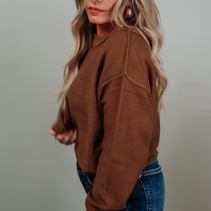 Classic Knit Cropped Sweater