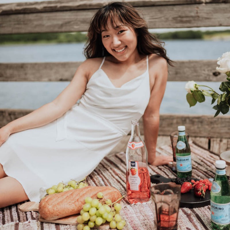 White Cowl Neck Swing Dress