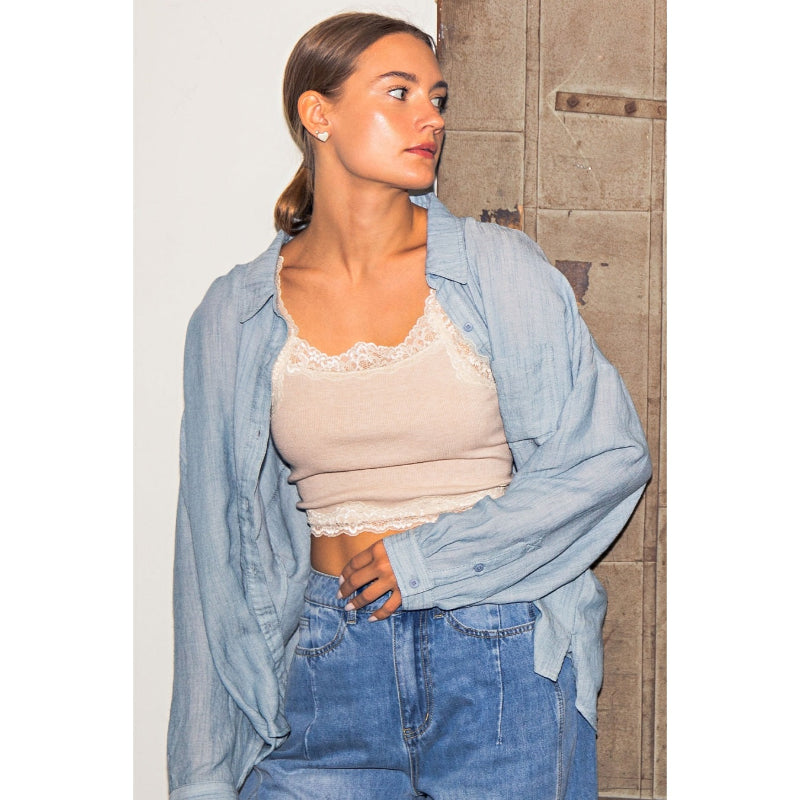 Soft Prewashed Button Down Shirt