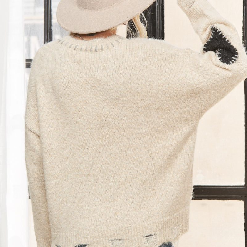 Heart Patch Sweater