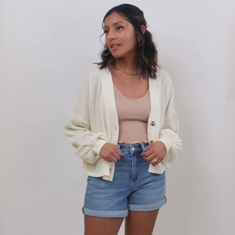 Drop Shoulder Knit Sweater