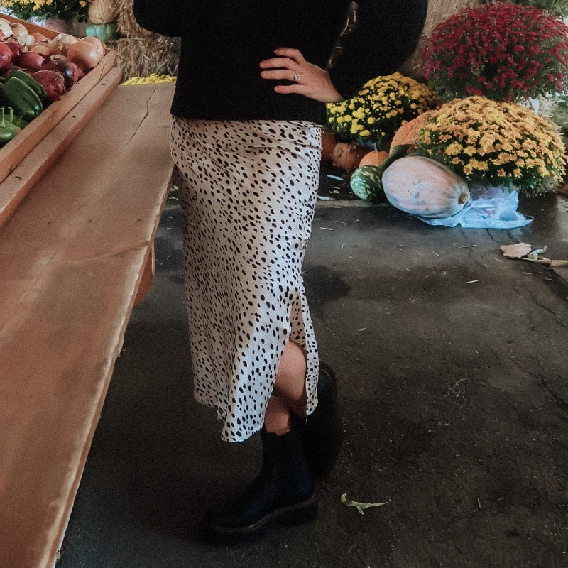 Animal Print Midi Skirt