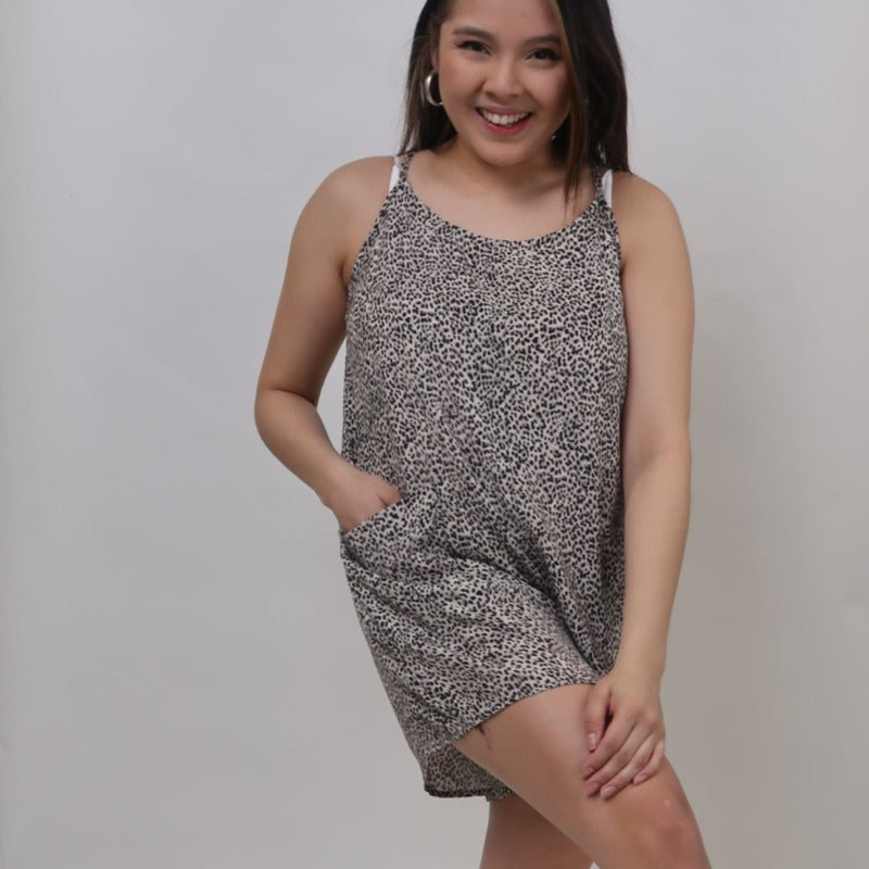 Animal Print Romper