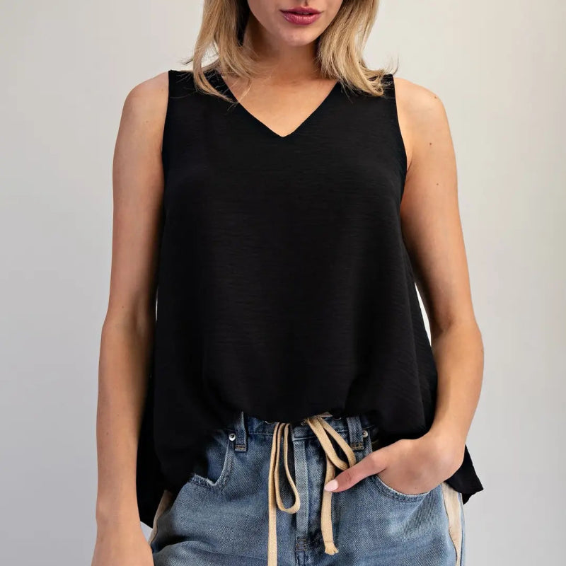 V-Neck Sleeveless Top