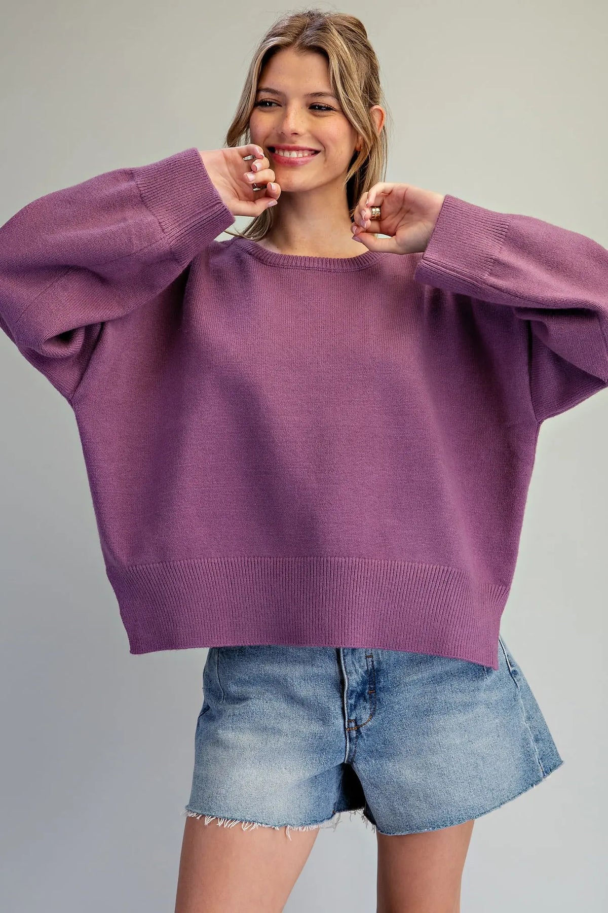 Sugar Plum Oversized Knit Sweater