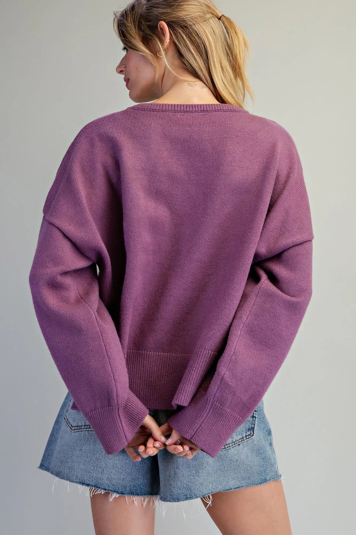 Sugar Plum Oversized Knit Sweater