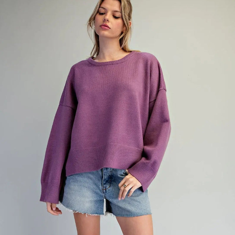 Sugar Plum Oversized Knit Sweater