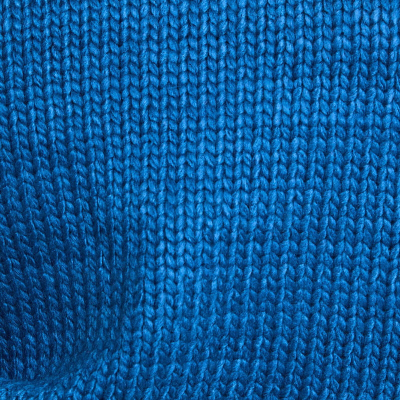Teal Blue Boatneck Boxy Cropped Sweater