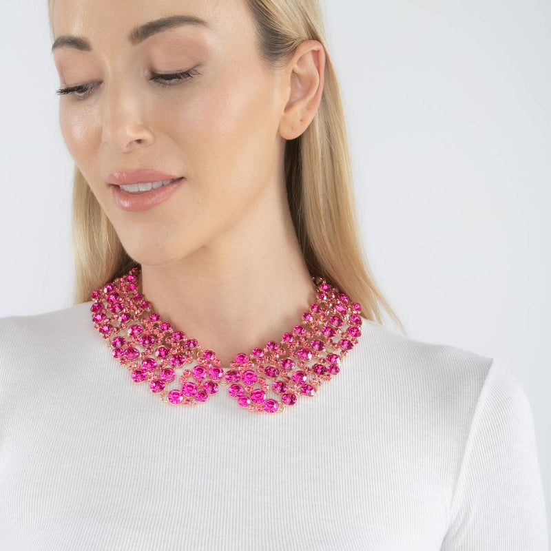 Diana Rhinestone Collar Necklace