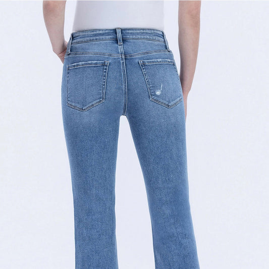 VERVET Melissa Mid-Rise Cropped Straight Leg Jeans
