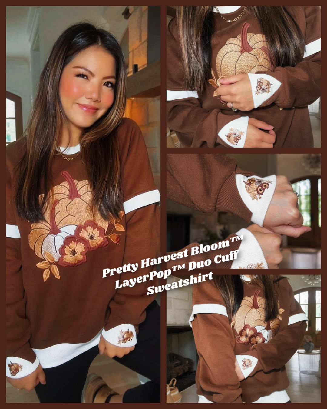 Harvest Bloom™ LayerPop™ Duo Cuff Sweatshirt