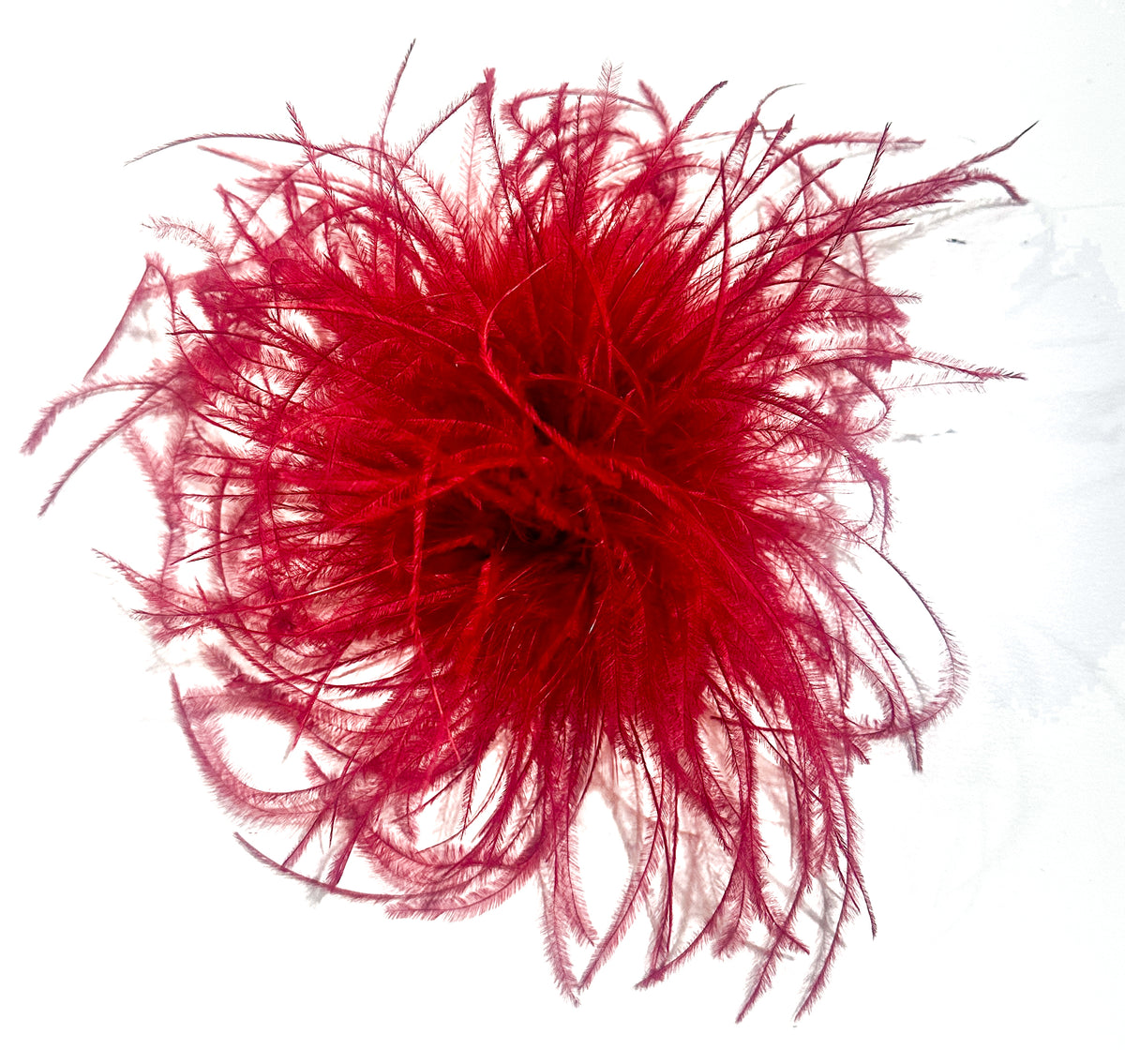 Ostrich Feather Pouf Brooch