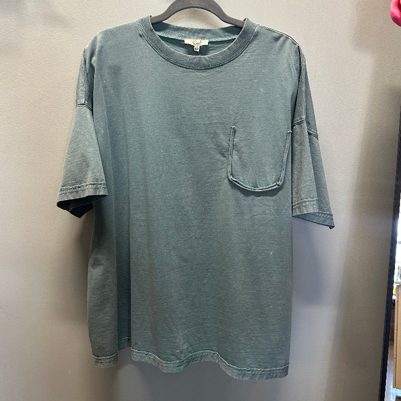 Mineral Washed Cotton Lose Fit Top