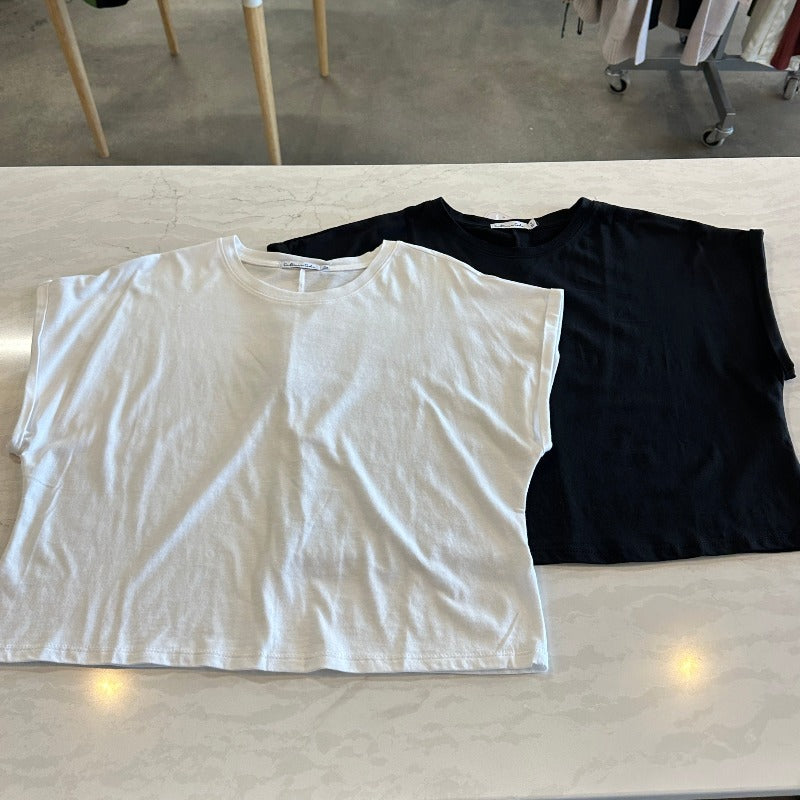 Drop Shoulder Crop T-Shirt