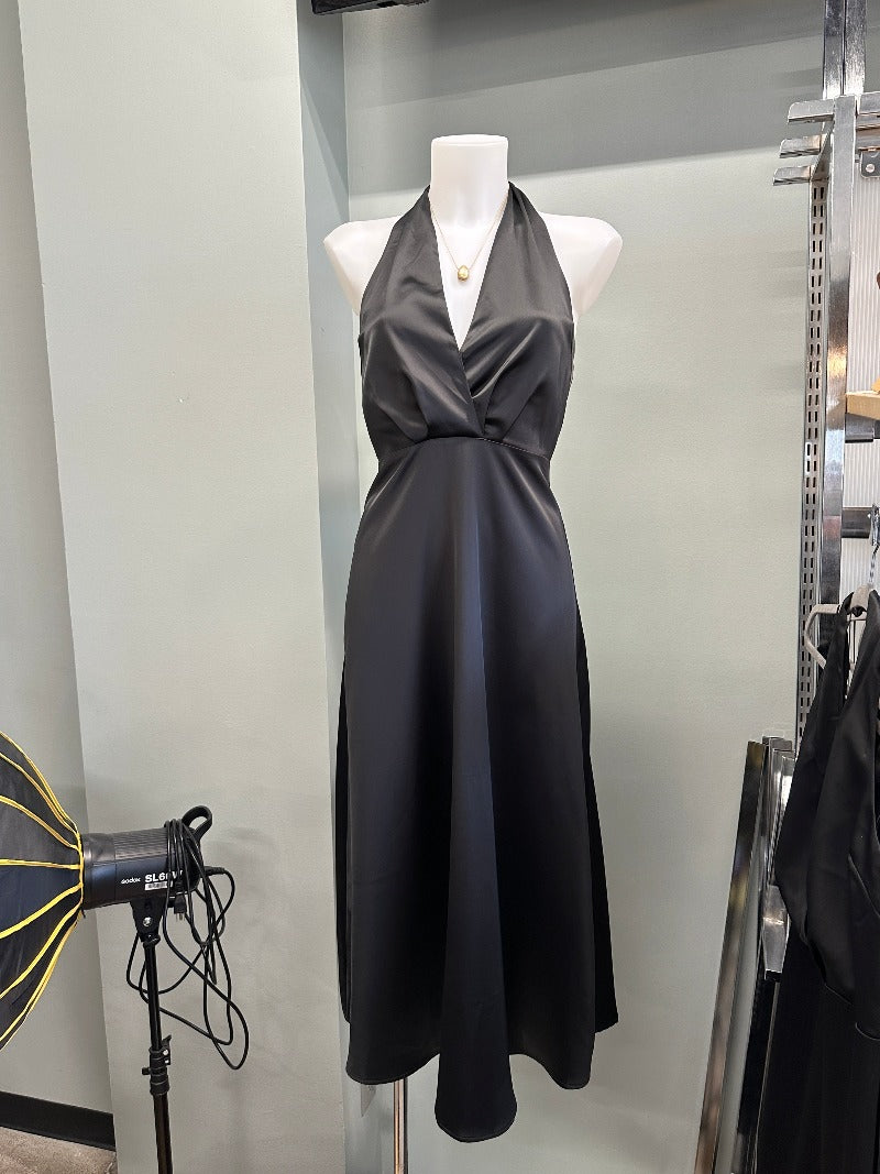 Black Marilyn Halter Dress