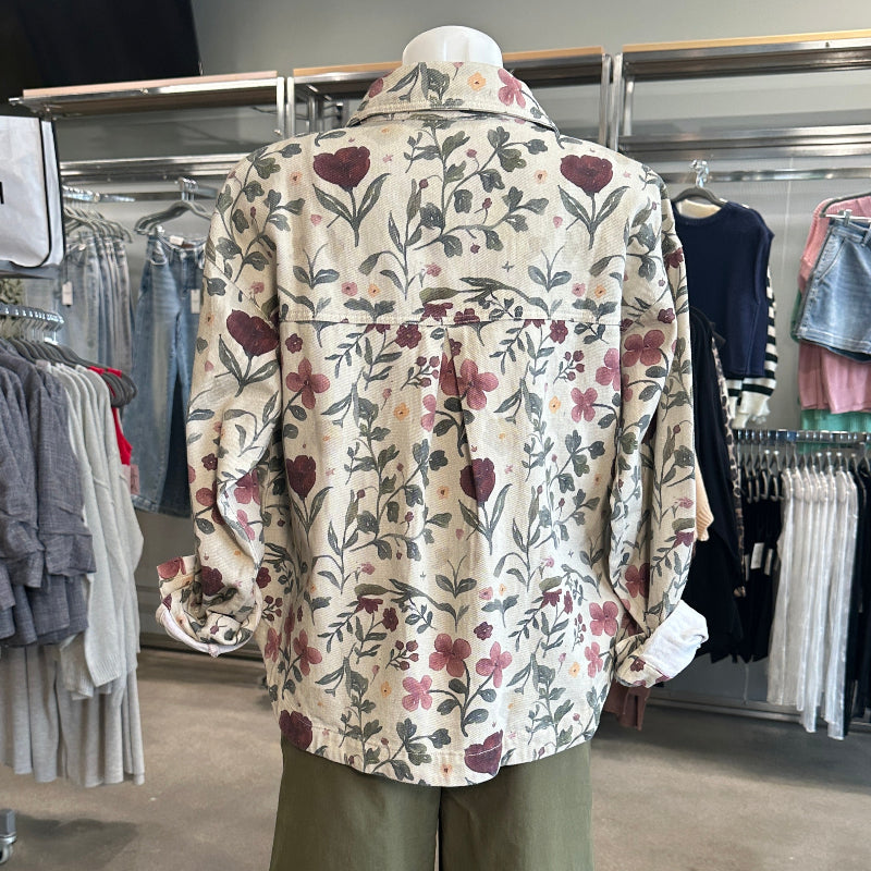 Floral Denim Jacket
