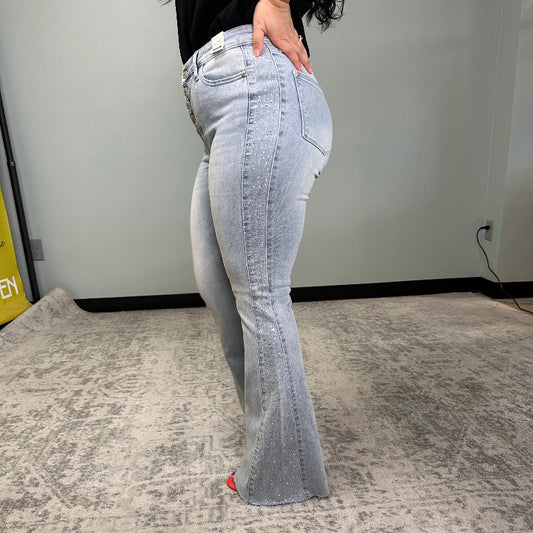 JUDY BLUE Rhinestone Flair Jeans
