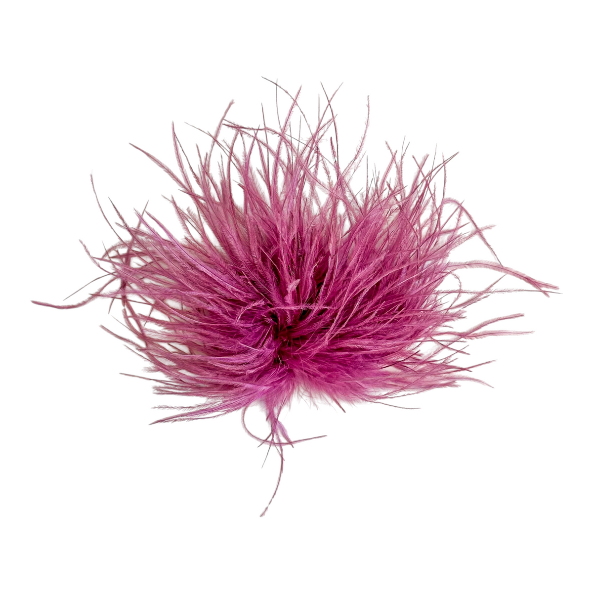 Ostrich Feather Pouf Brooch