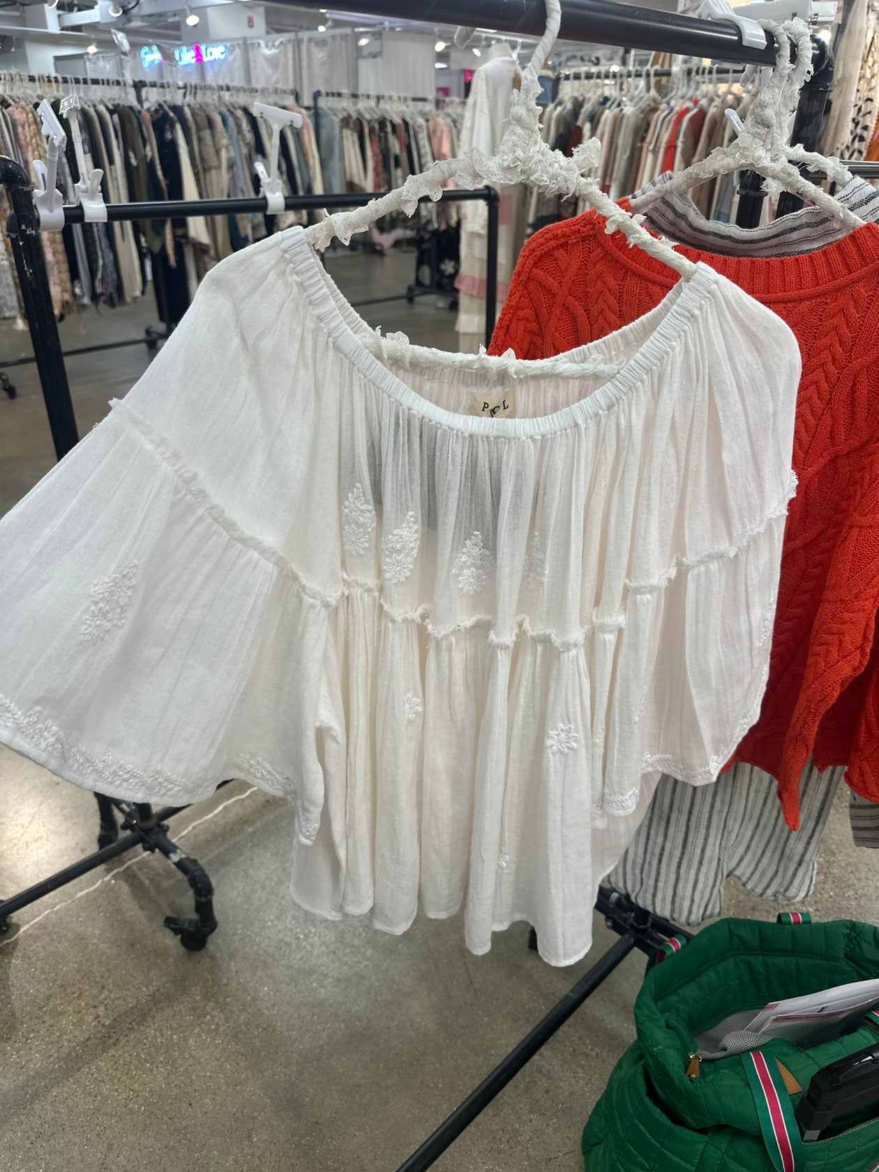 Off-Shoulder Gauze Top