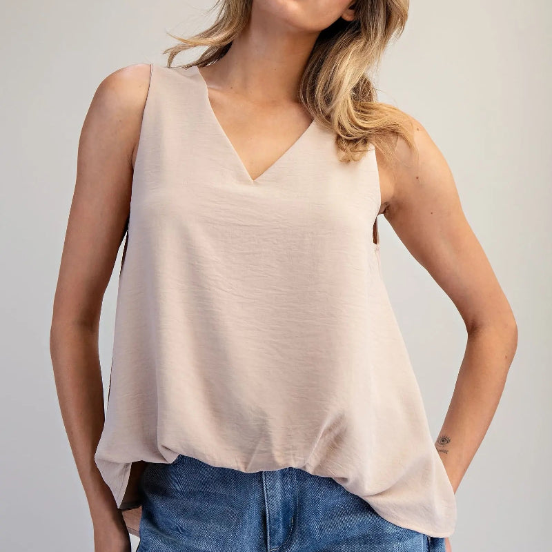 V-Neck Sleeveless Top