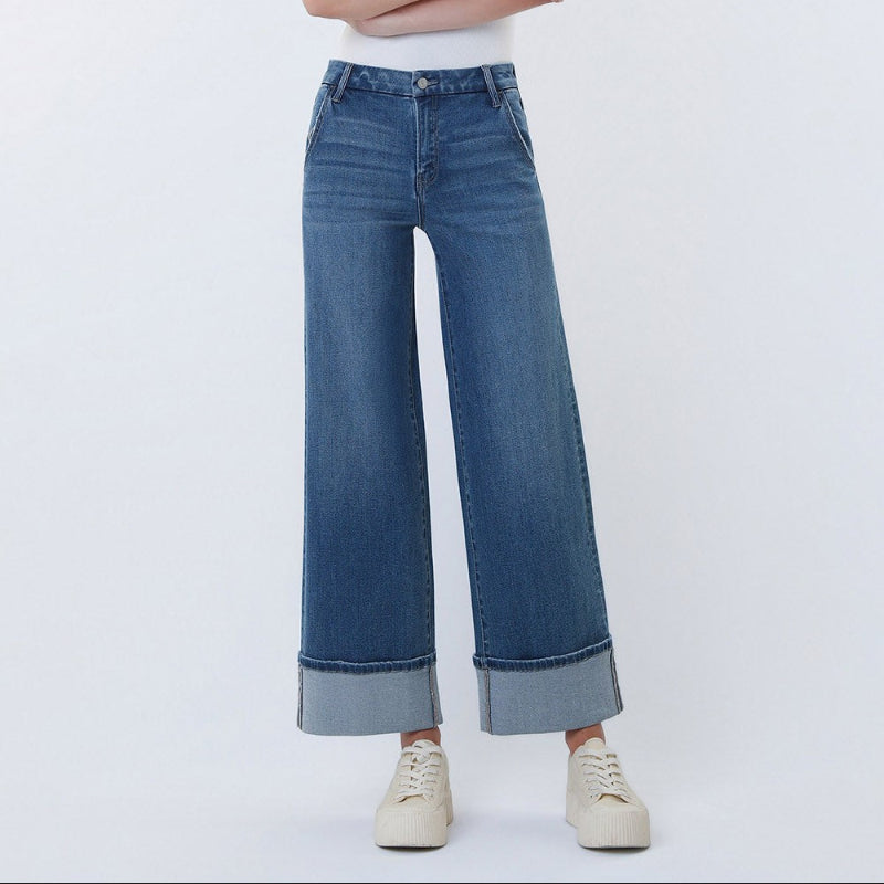 VERVET High-Rise Cuffed Trouser Jeans