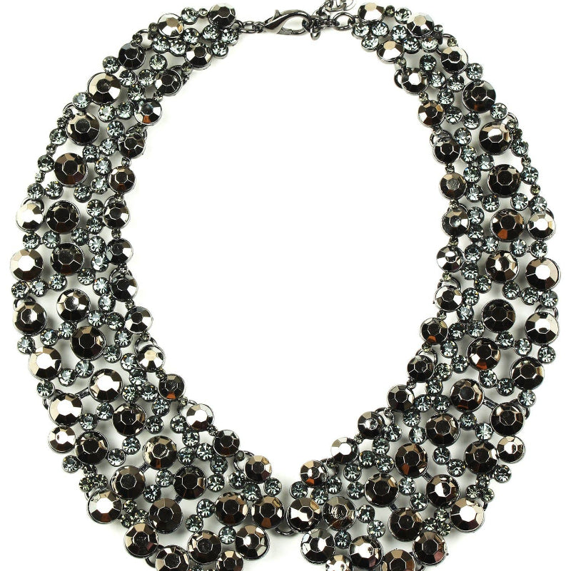 Diana Rhinestone Collar Necklace