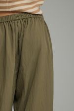 Olive Pleated Balloon Pants