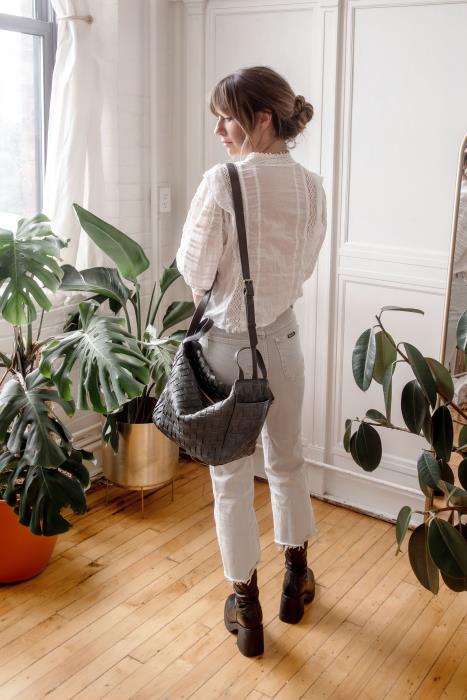 Brenna Woven Bowler Satchel