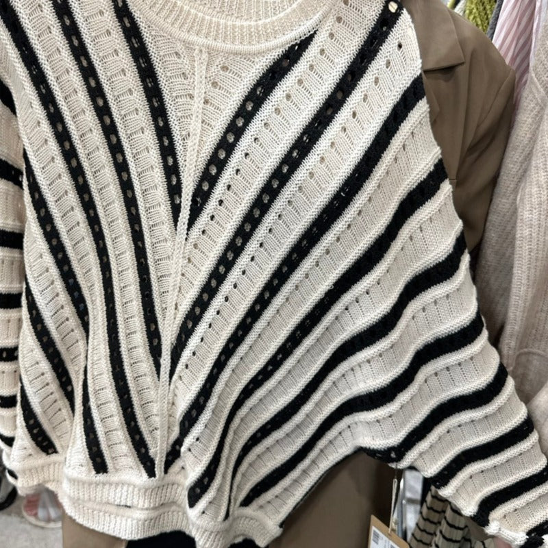 Chevron Knit Pullover Sweater