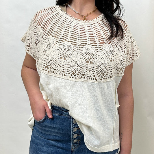 Ivory Crocheted Top