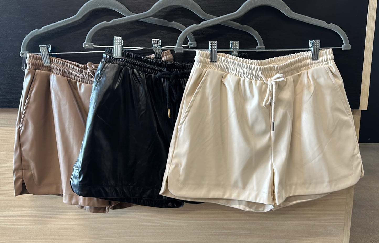 Entro Faux Leather Shorts